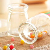 12pcs Clear Glass Jars with Lids  Heat Resistant  (200ml Unmarked) - Willow